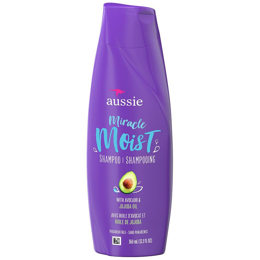 Aussie Miracle Moist with Avocado And Jojoba Oil, Paraben Free Shampoo, 12 Oz